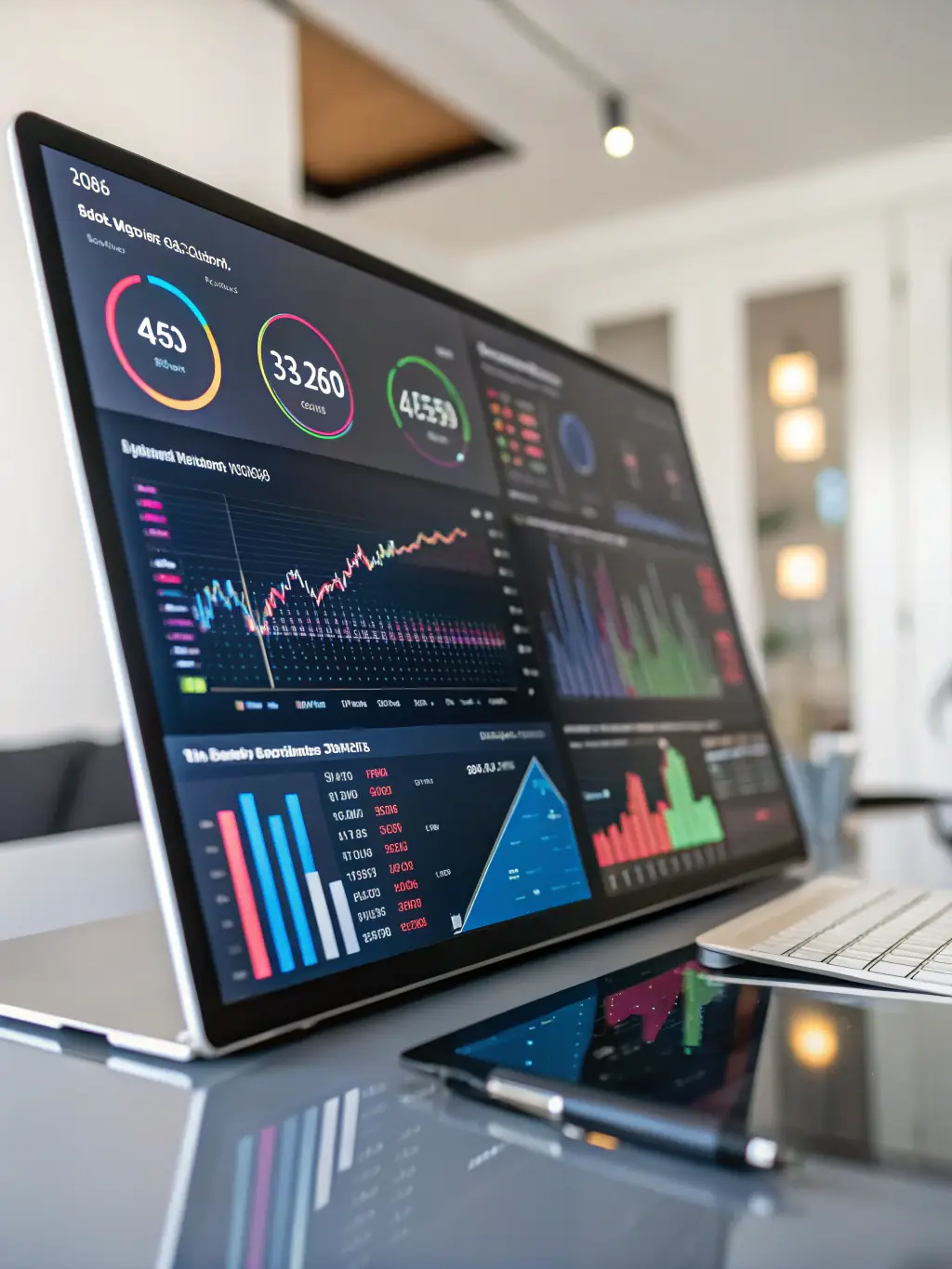 A dashboard displaying key performance indicators (KPIs) for a successful ad campaign, including conversion rates and ROI.